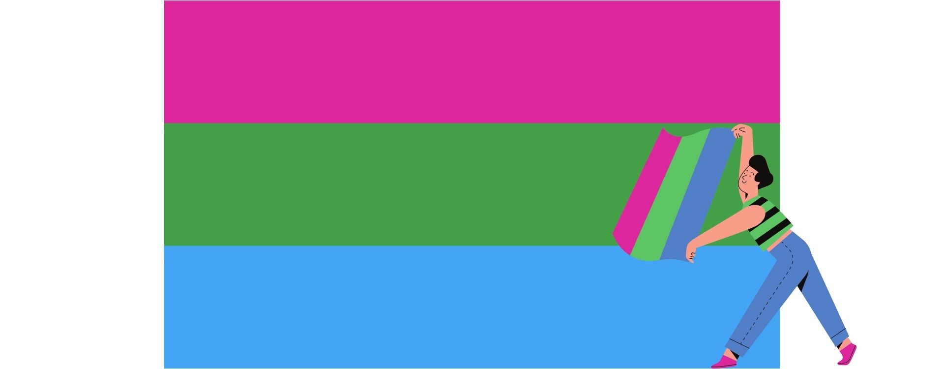Polysexual - rainbow flag