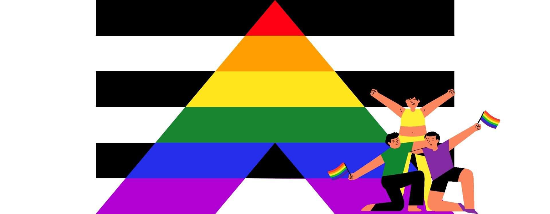 Straight Ally Pride Flag - rainbow flag